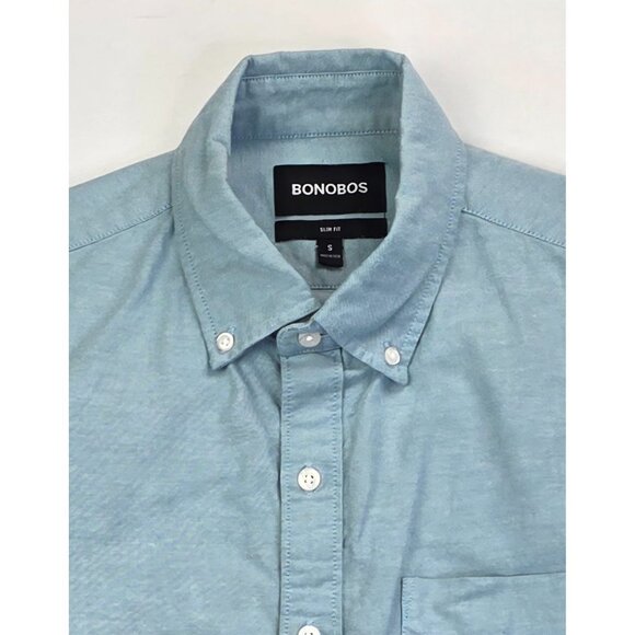 Bonobos Slim Fit Size Small Mens Seafoam Green Button Down Oxford Style Shirt - Picture 5 of 8